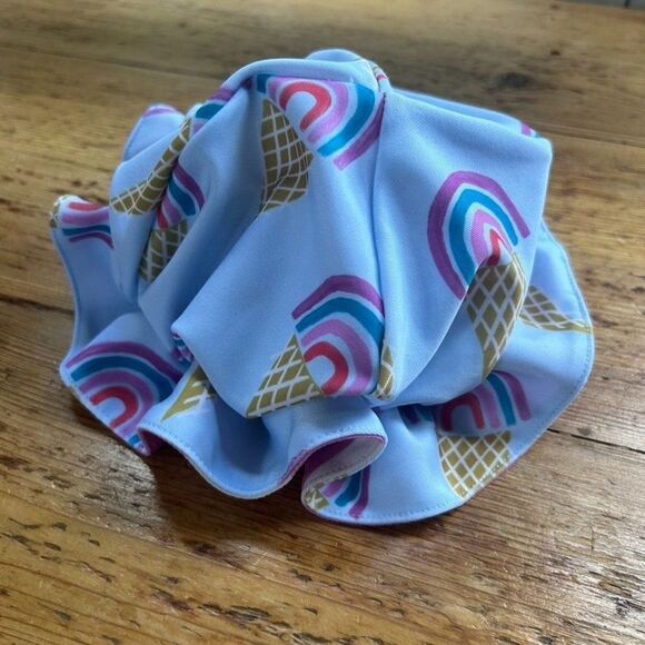 NWT Tea Collection 2- 4 M Reversible Baby Sun Hat Striped Ice Cream Cones UPF 40 - Picture 6 of 8